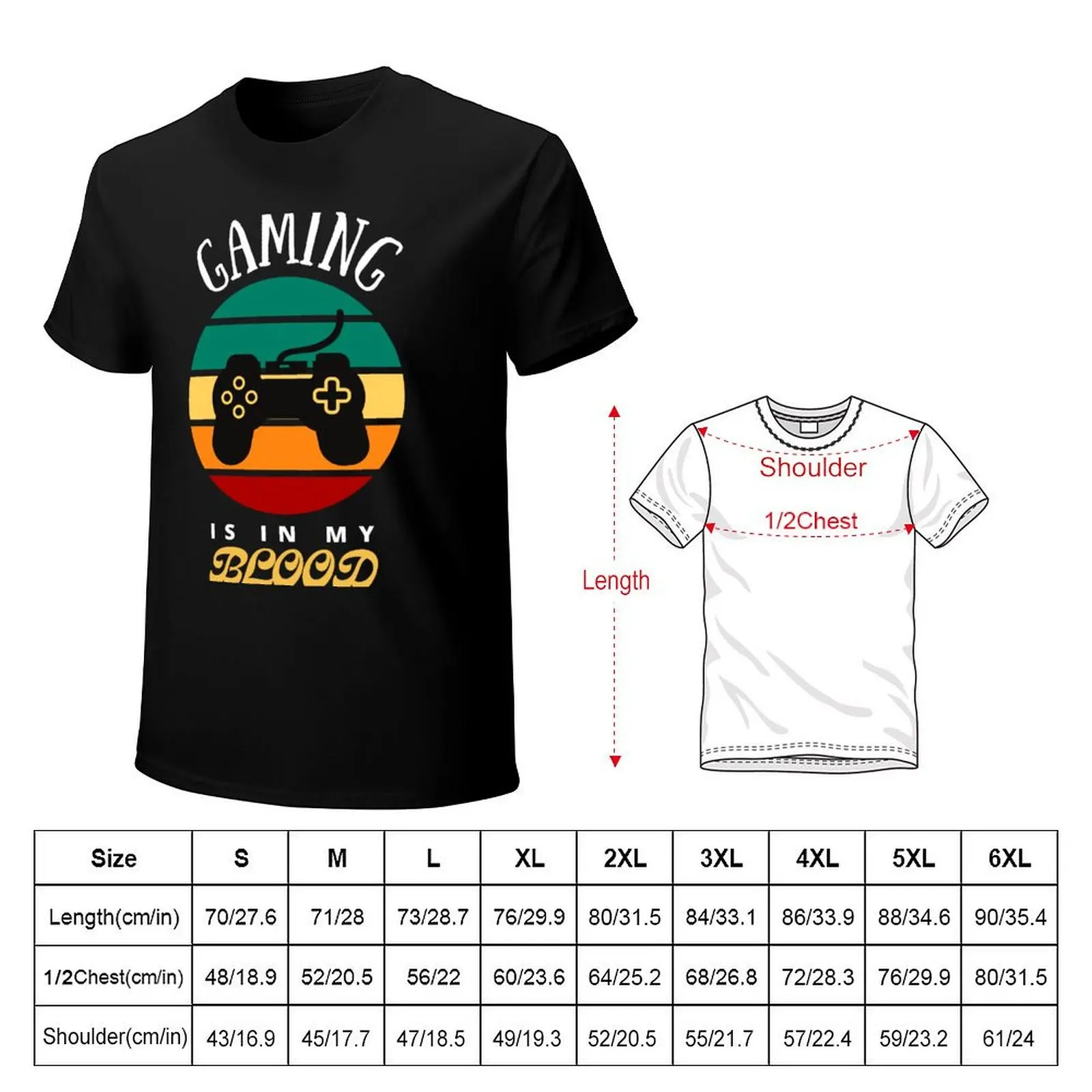 Gaming Is In My Blood - Funny Gamers Gift, Gifts For Video Game Player T-Shirt anime graphics t shirts for men