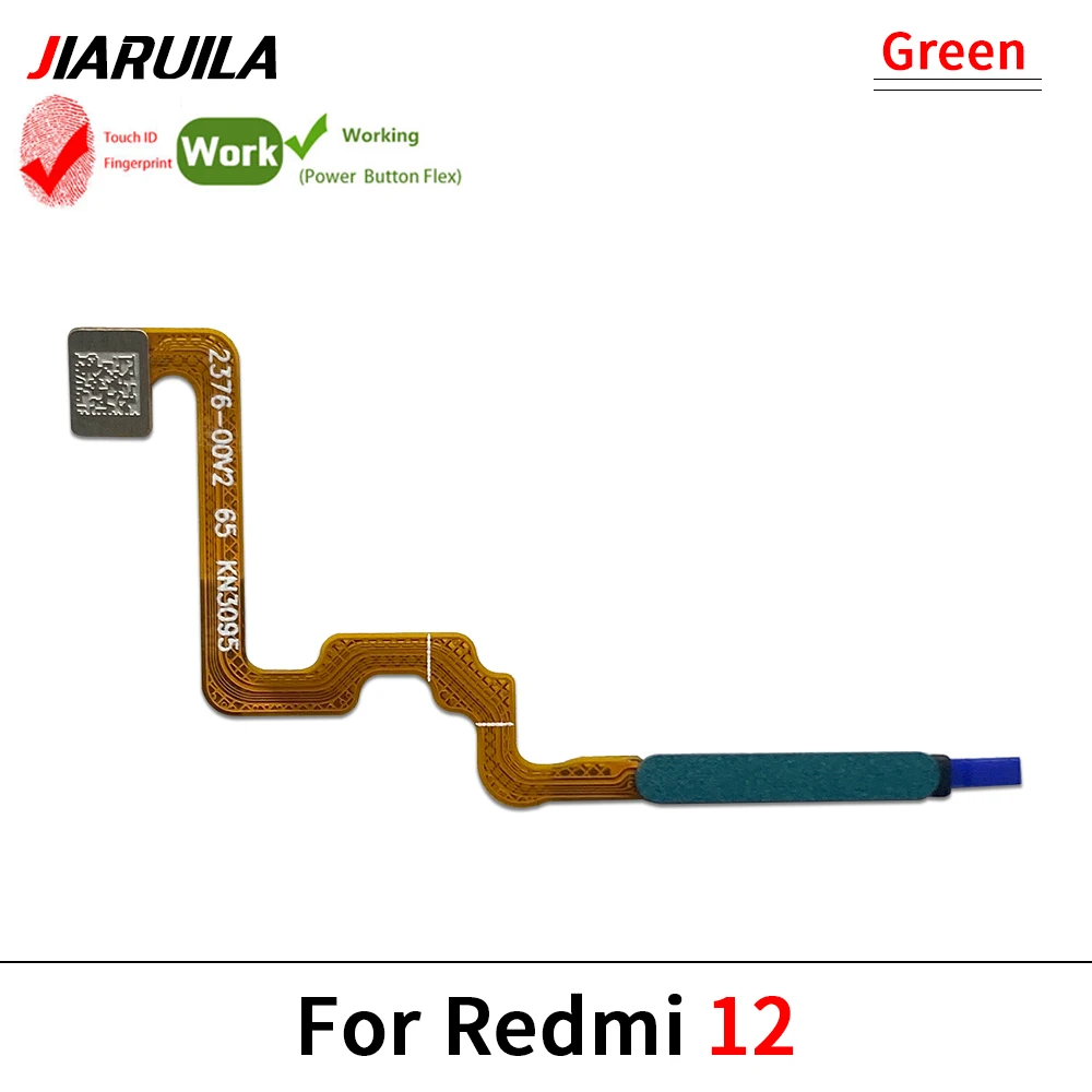 بصمة الاستشعار الرئيسية العودة مفتاح القائمة زر الطاقة الكابلات المرنة ل Xiaomi Redmi 13C 12 12C 10C مع التعرف على بصمات الأصابع