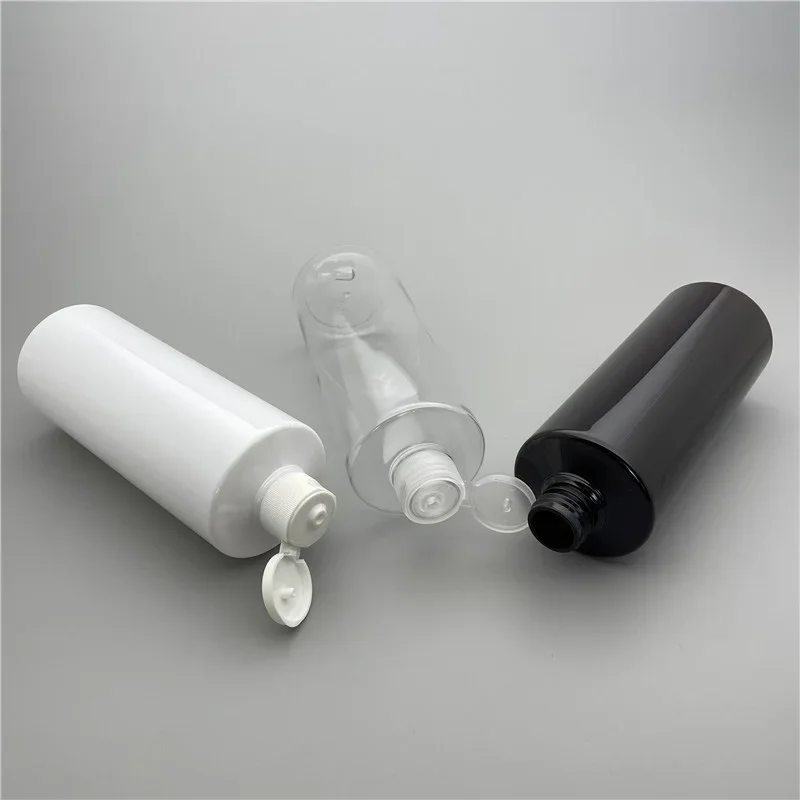 

400ML X 15 Plastic Refillable Cosmetic Bottles For Travel Packaging PET Flip Cover Cap Bottle 400CC Shampoo Lotion Container