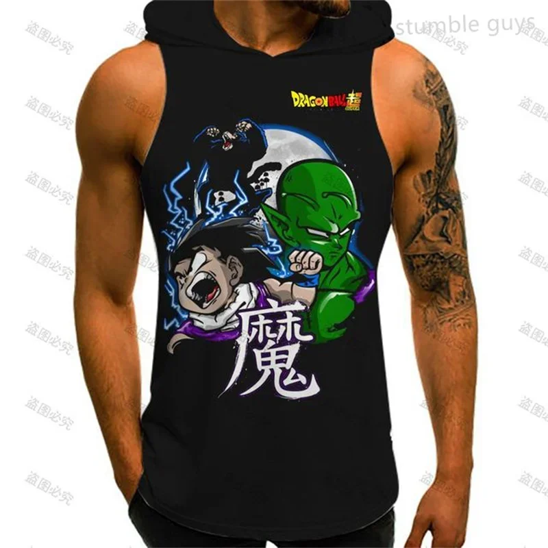 Chaleco con capucha Goku para deportes al aire libre de verano para hombre, camiseta Goku Kakarot Vegeta Super Saiyan, camisetas transpirables