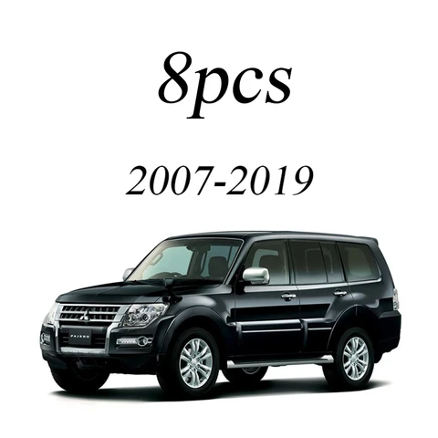8 шт. для Mitsubishi Pajero V79 V93 V97 2007-19, зеркальный эффект, оконные стойки, крышка, отделка