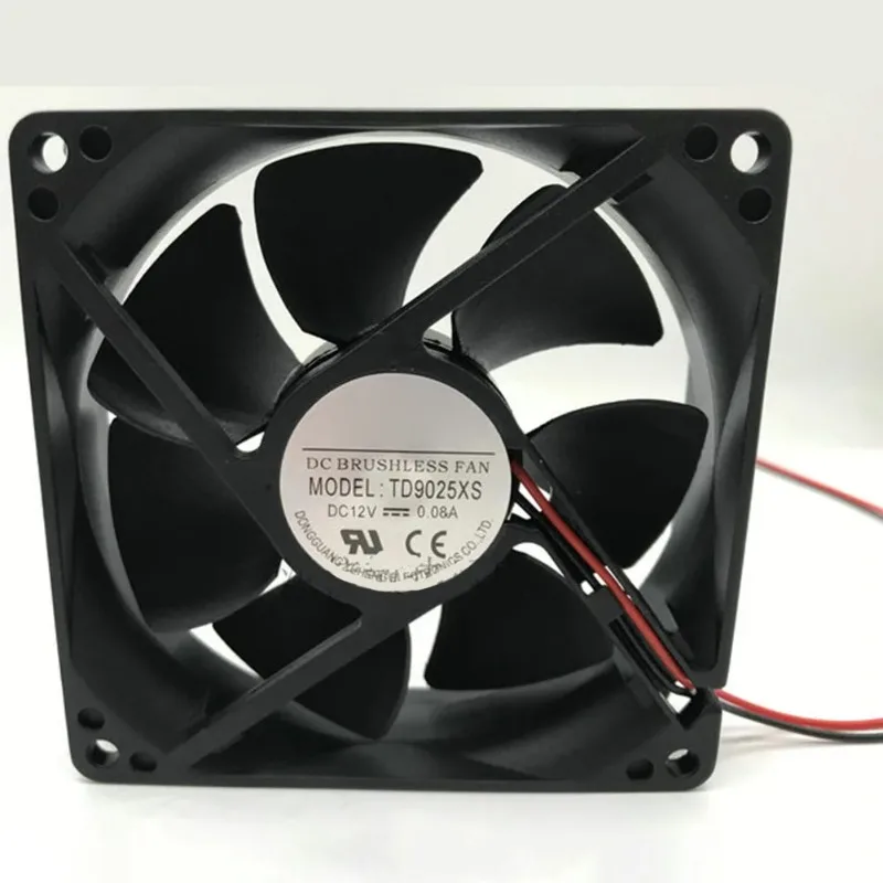 Refrigerator Silent Cooling Fan 2pin 12V 0.08A 9CM 92*25MM For TONON TD9025XS
