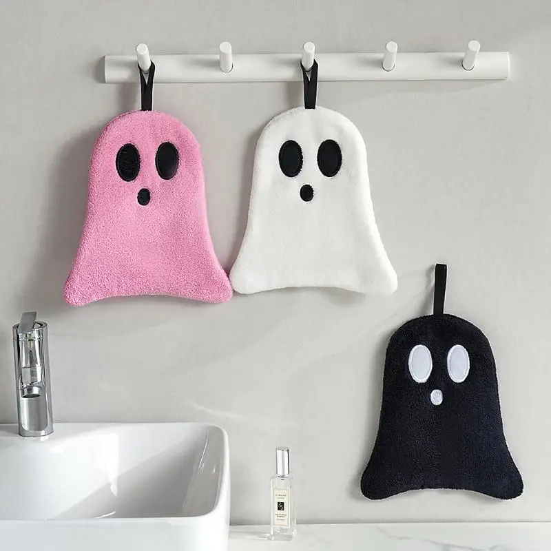 Cute Halloween Hanging Hand Towel 1Pcs Soft Absorbent Lint-Free Towel for Bathroom Halloween Gift Home Decor