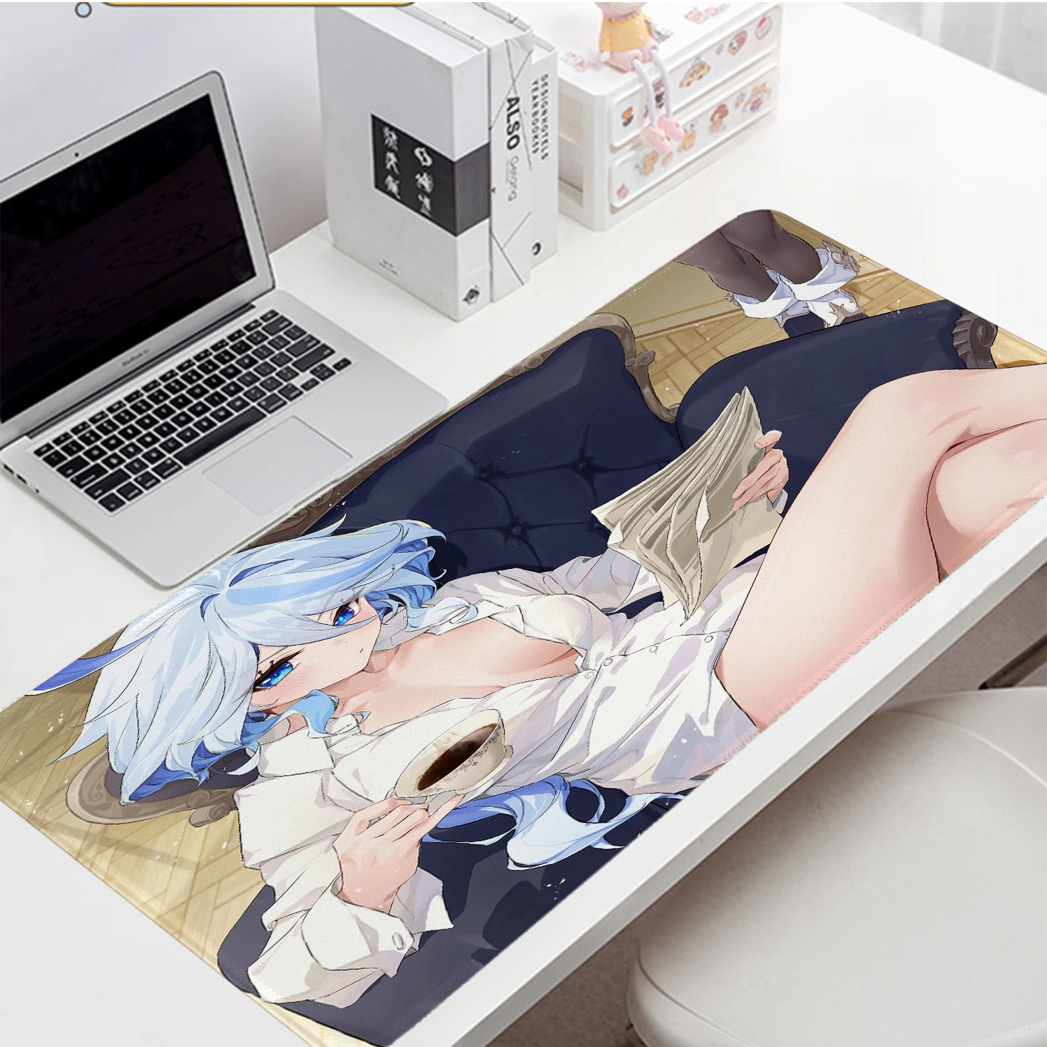 

Genshin Impact Mouse Pad Desk Mat Anime Girl Furina Large Gaming Mouse Pad Office Accessories Big Keyboard Pad Game Mousepad