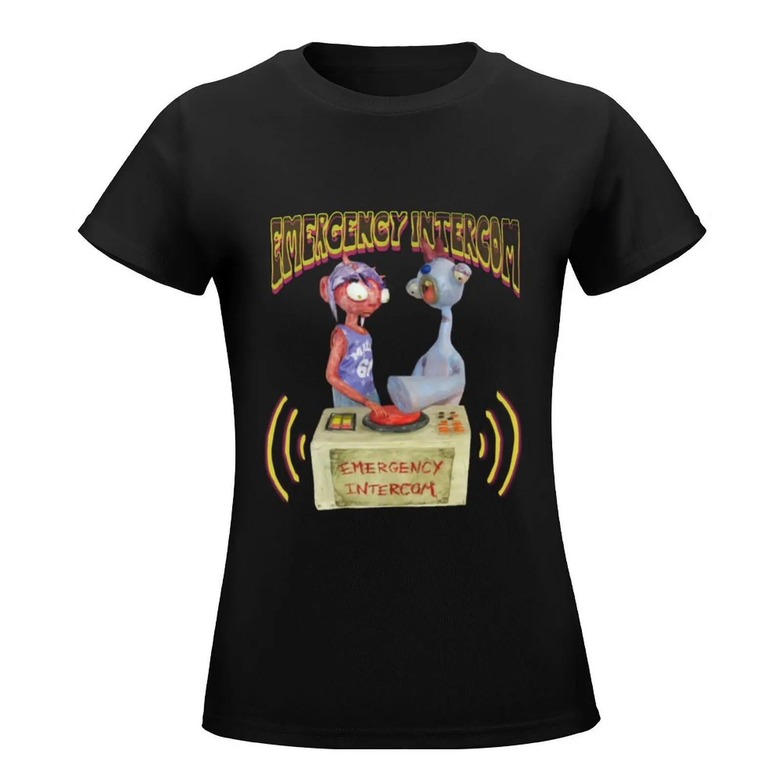 EMERGENCY INTERCOM (2) T-Shirt new edition cute clothes funnys Aesthetic clothing luxury designer clothing Women