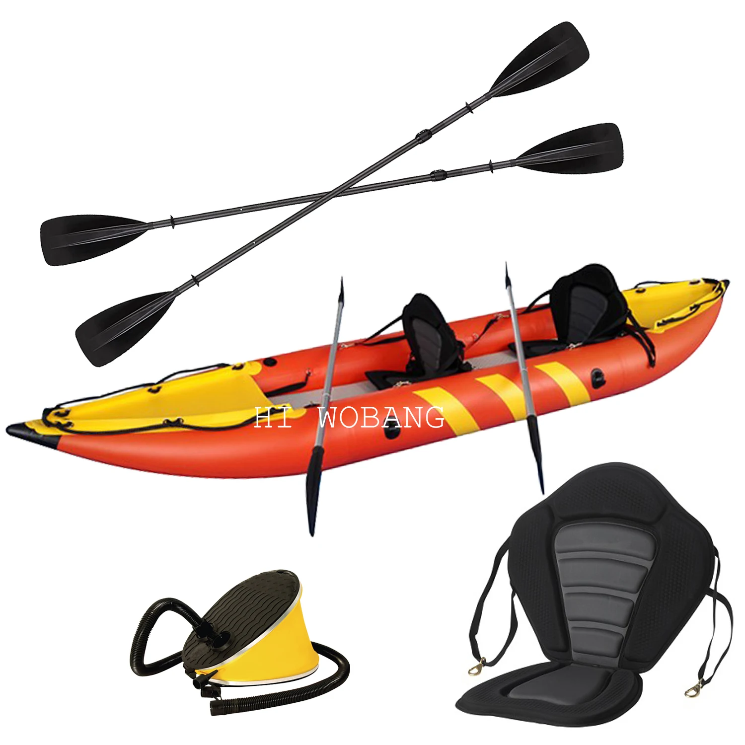

Tandem Inflatable Fishing PVC Kayak for Sale