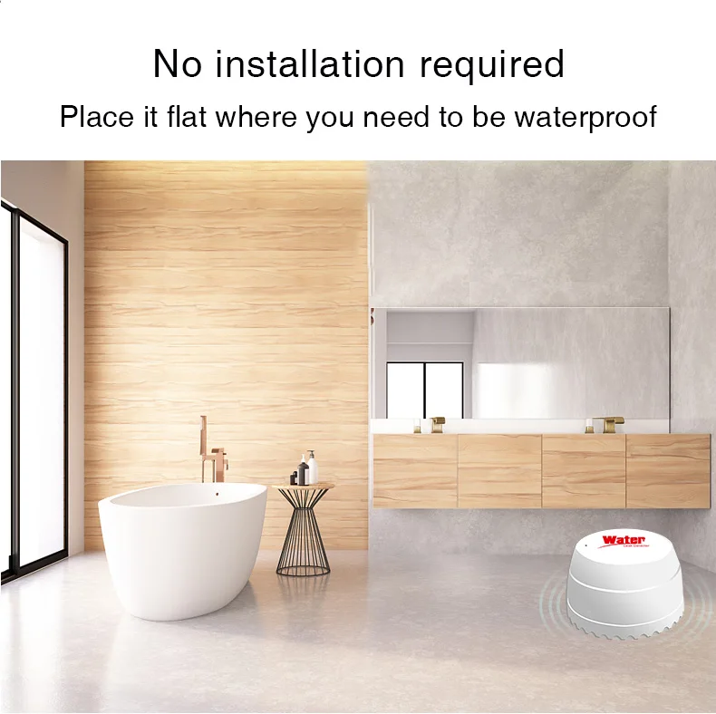 Wifi Water Detector Leakage Sensor Alarm Leak Detector 40DB Sound Work with Tuya smart APP Flood Alert Overflow Security
