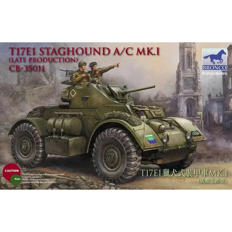 

BRONCO CB35011 1/35 T17E1 Staghound Mk.I (конец производства) — комплект масштабной модели для сборки