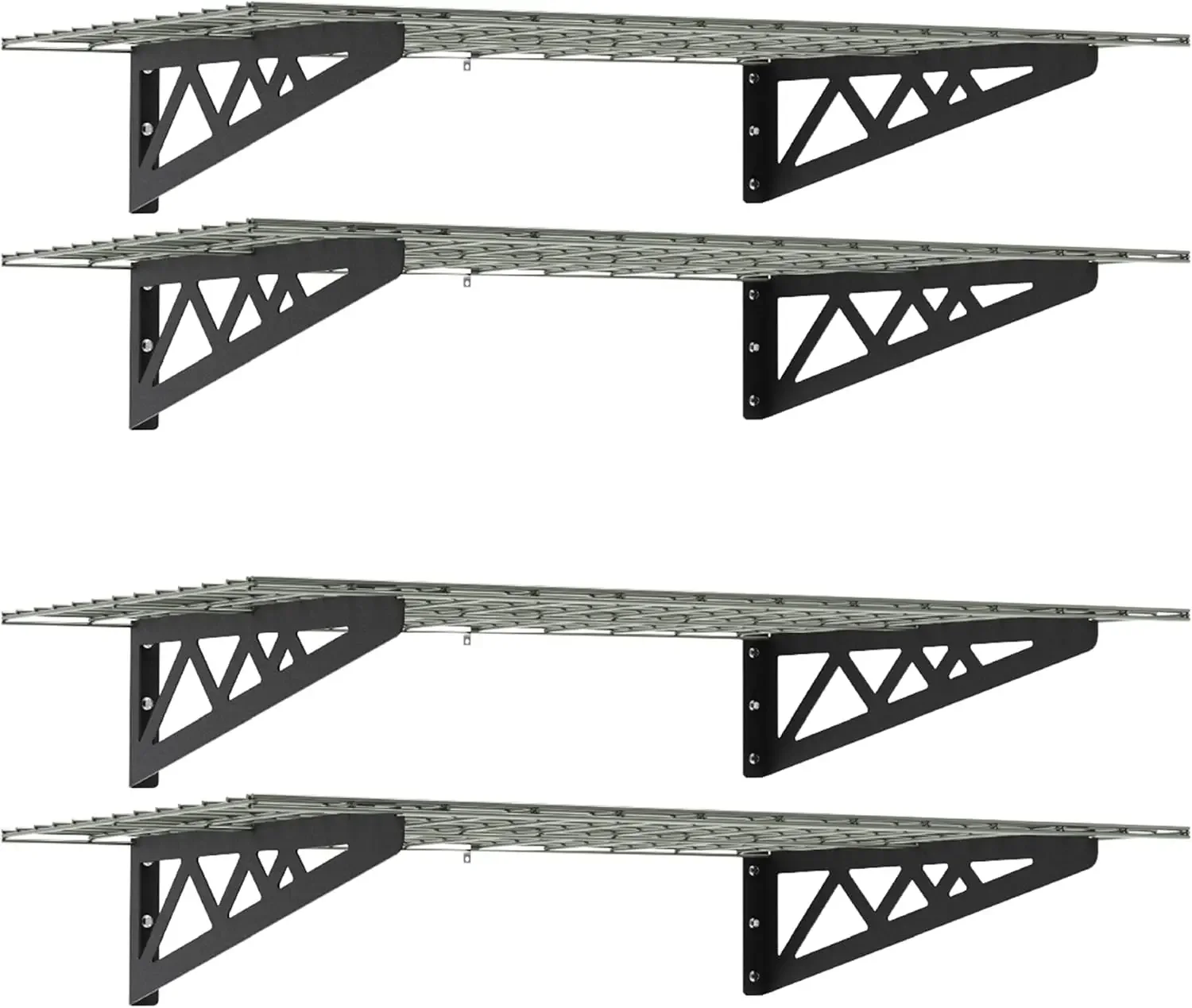 

SafeRacks Wall Shelves - 4 Pk 24"x48" Wall Mountable Shelving Unit for Storage Rack, Pantry Shelves, Utility Shelving, Heavy