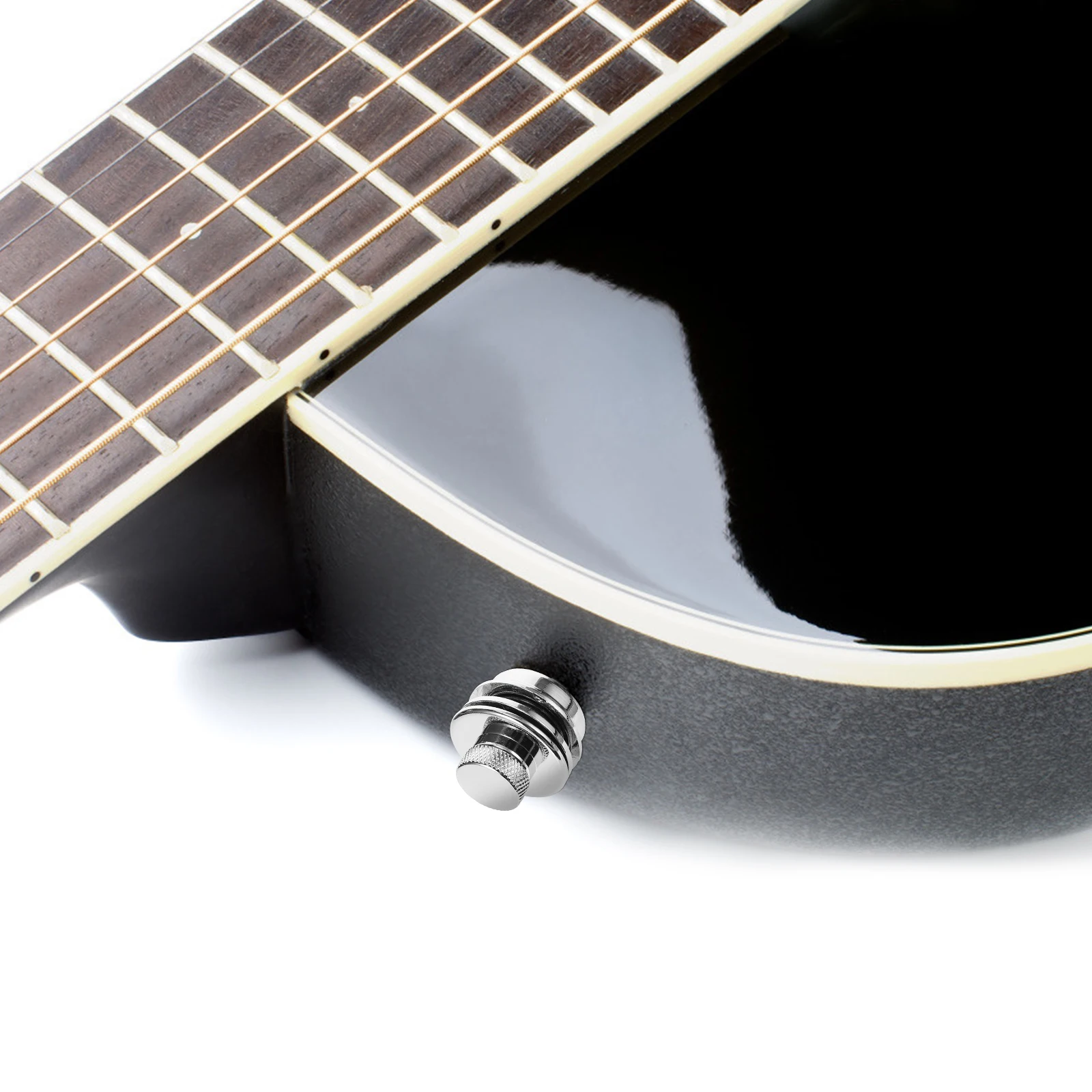 

2 PCS Strap Button Alloy Belt Buckle Non End Pin Flat Guitar Tail Nail Mushroom Pegs Metal Hardware Guitar