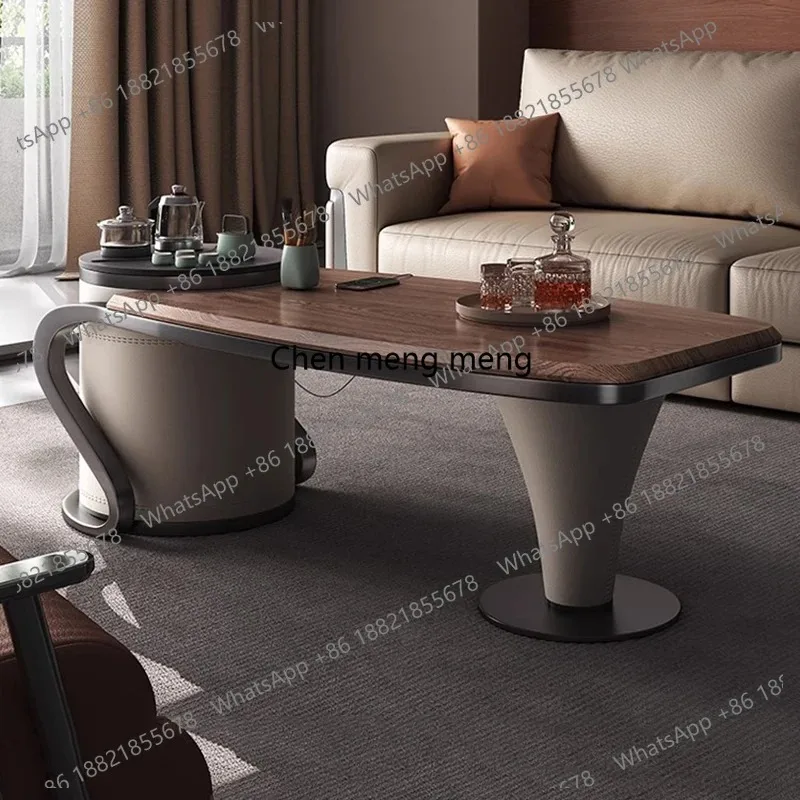 

RR Antique Wood Coffee Table Designer Aesthetic Minimalist Luxury Coffee Table Modern Decoration Couchtisch Chinese Style Furnit