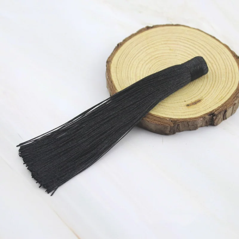 Wholesale 12CM Long Silk Tassel Pendant Multicolor Handmade Fringe Tassels DIY Jewelry Bookmark Keychain Hanfu Bag Hanging Decor