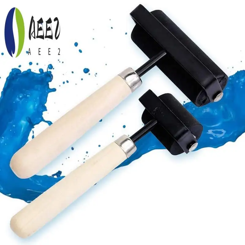 

AEE2-1.5 Inch And 3 Inch Hard Rubber Roller Heavy Steel Frame Craft Tools 2 Pieces