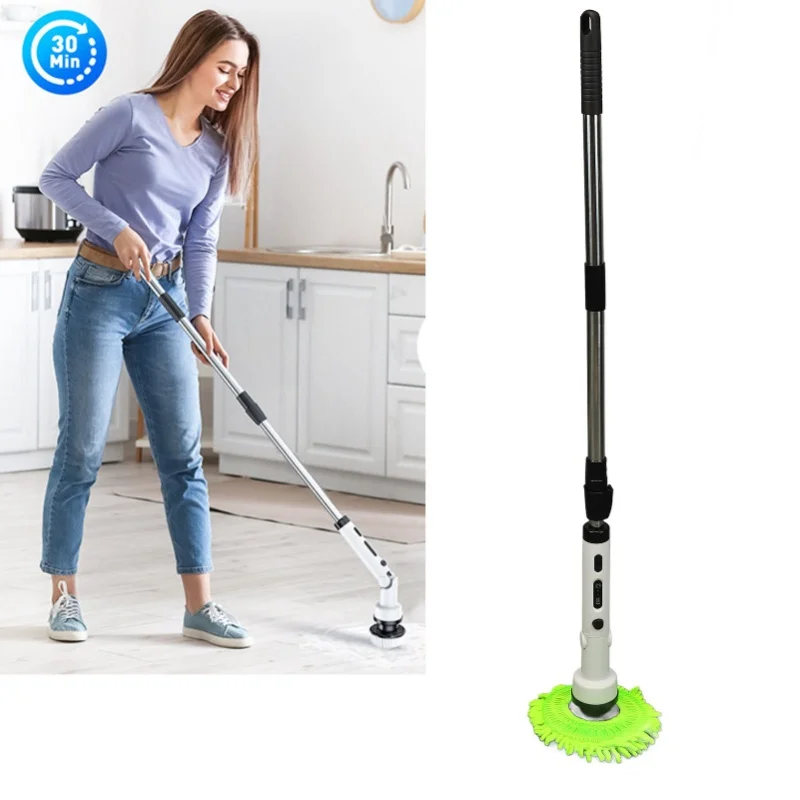 

Electric Spin Scrubber Cordless Shower Scrubber With Replaceable Brush Heads Detachable Handle Power Cleaning Brush For Bathroom