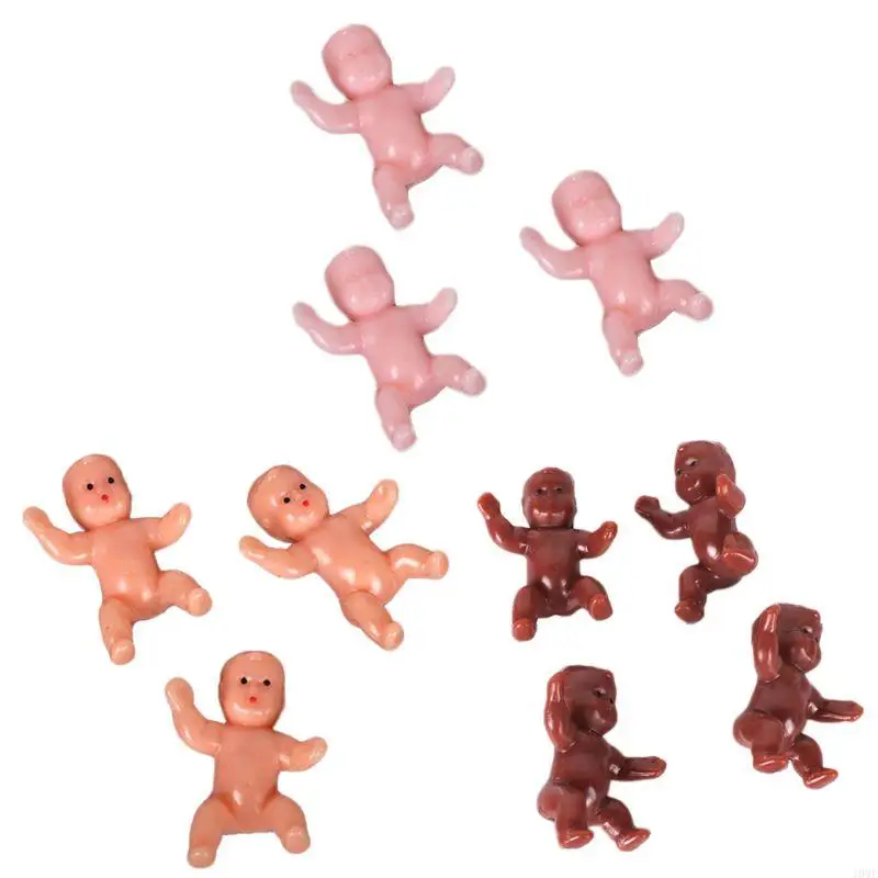 J0MF 10 pièces Mini modèle Figurine bébé, faire semblant ornement, Collection loisirs