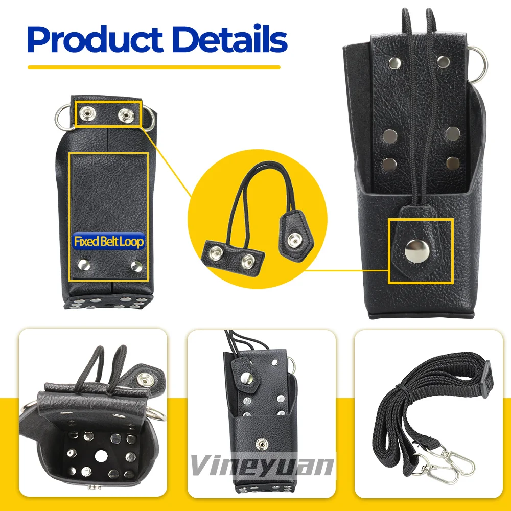 Funda protectora de cuero para Radio de calidad excepcional para Motorola XIRP8608, HT1000, XTS1500, XTS5000, XTS25000, APX7000