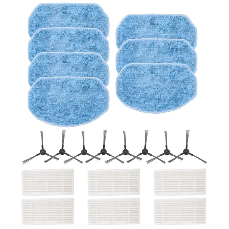 [NEWA66Z!】 21PCS Accessories Kit For Midea VCR04W Robot   Vacuum Cleaner Replacement Parts Side Brush Hepa Filter Mop Cloth