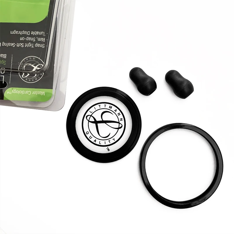 Medical Littmann Stethoscope Spare Parts Replacement Accessories Earplug Eartips Diaphragm & Rim Assembly Kit Black 40011 Model