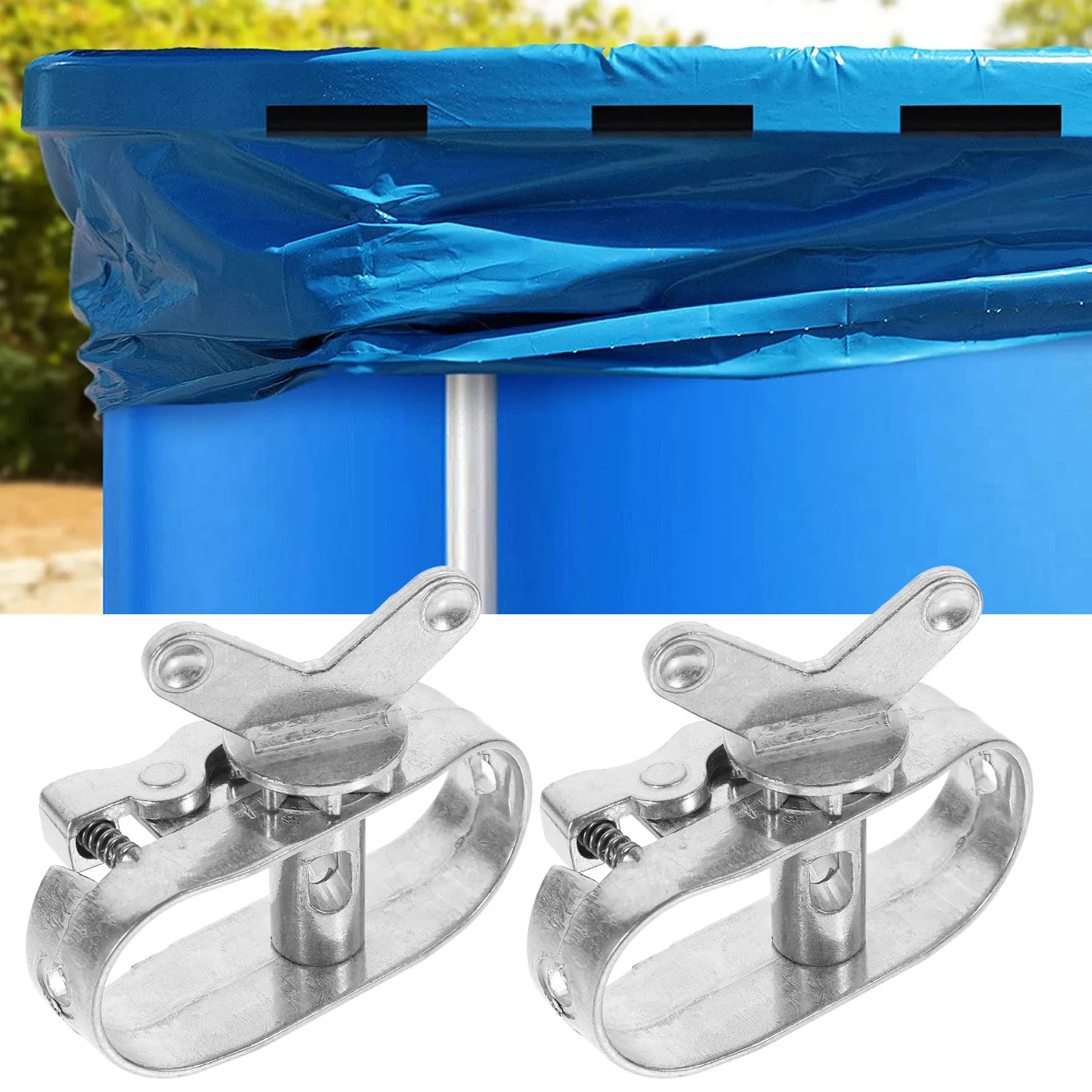 

2Pcs Swimming Cable Winch Aluminum Ratchet Tightener for Winter Ratchet Cable Tightener Spa Pools Cover Fastener Metal Wire
