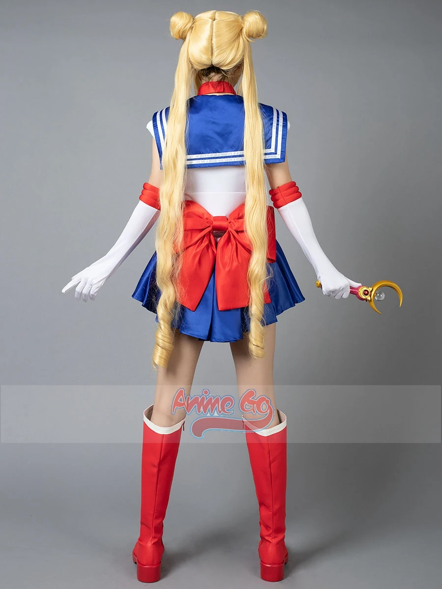 Disfraz de Anime Sailor Tsukino Usagi Serena para niños y adultos, uniforme, mp000139