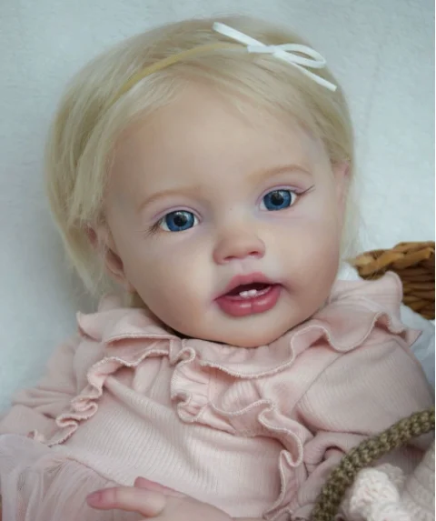 

EGO 24Inch Newborn Baby Toddler Reborn Doll Reborn Lottie Girl Soft Touch 3D Skin Art Doll with Hand Rooted Hair