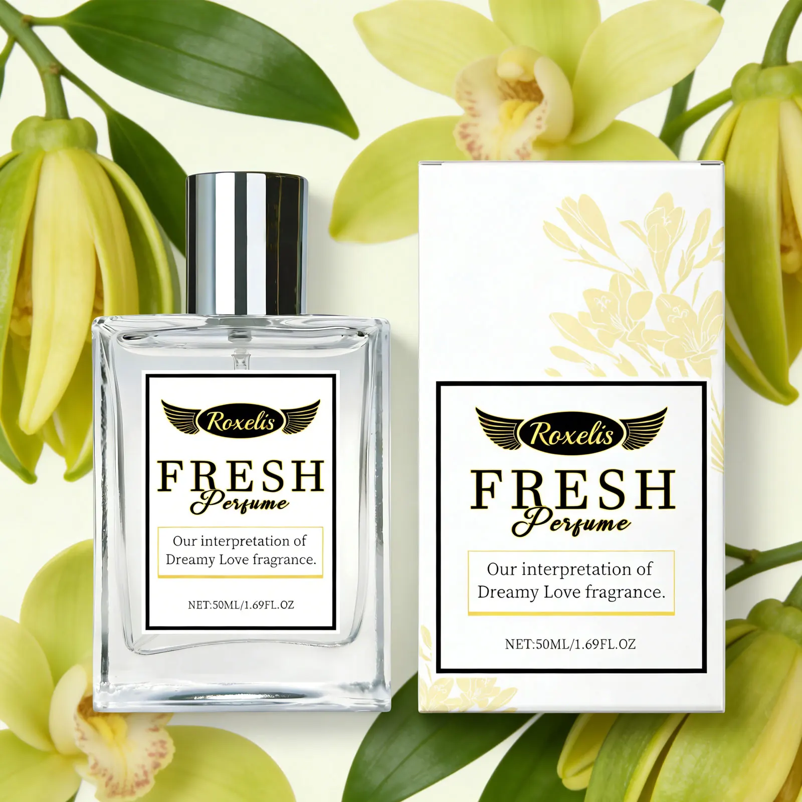 

Roxelis 50ml Ylang Ylang Unisex Eau De Parfum Long Lasting Fragrance for Daily Commute Dating Elegant Scent