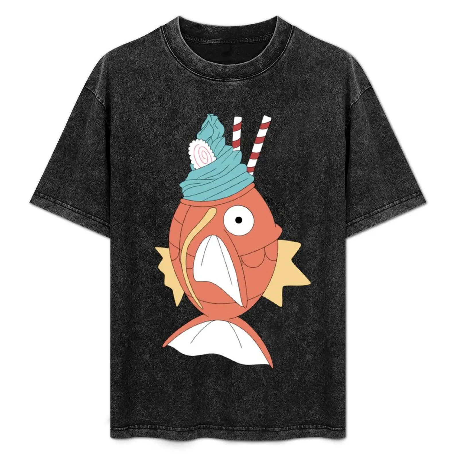 Karp taiyaki Japanese dessert T-Shirt blacks anime t shirts t shirts for men cotton