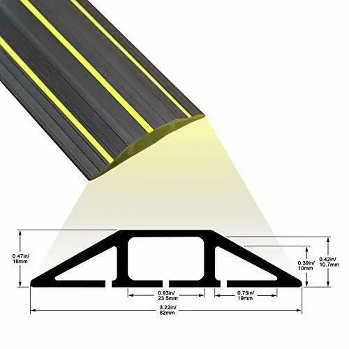 Floor Cord Covers, Floor Cable Protector 3m 3 Channels Contains Cords, Cables