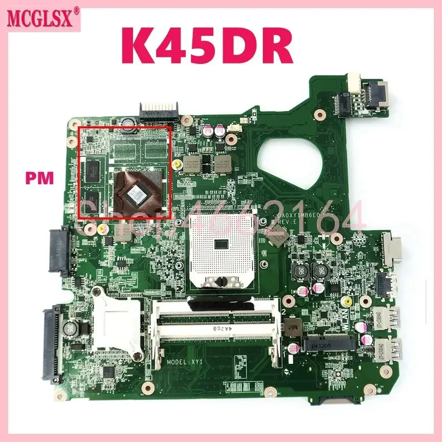 Placa base K45DR con HD7470M GPU para portátil ASUS A45D A45DR K45D K45DR R400D R400DR, placa base 100% probada OK