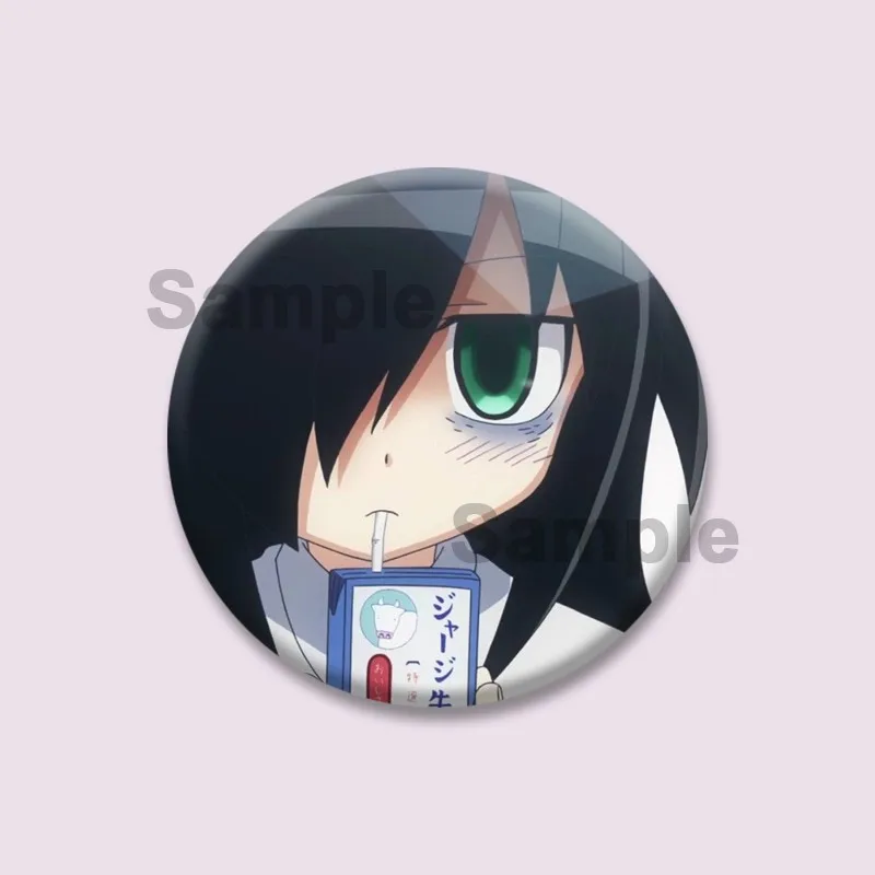 Game Character Tomoko Kuroki Cartoon Badge Tinplate Soft Button Pins Anime Brooch on Backpack Decor Jewelry Accessories Gifts