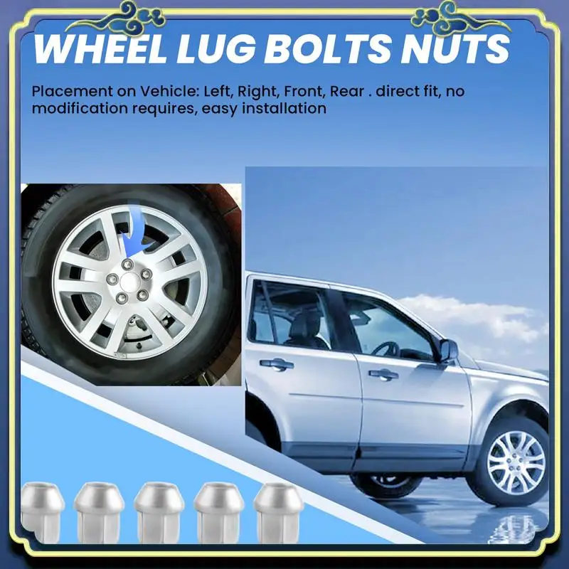 

AU16-5Pcs Wheel Lug Bolt Stud Nut Fits LR001381 For FREELANDER 2 / RANGE ROVER