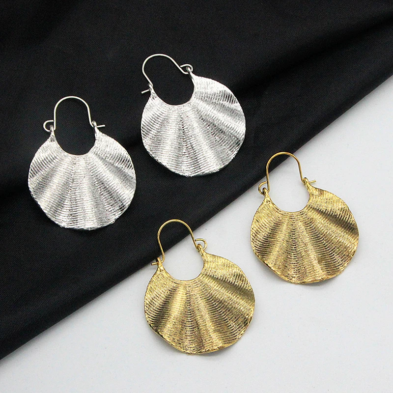 Fashion Earrings Women Popular Irregular Unusual Earrings Wavy Concave Convex Retro Ethnic Style Personality Jewelry Wholesale