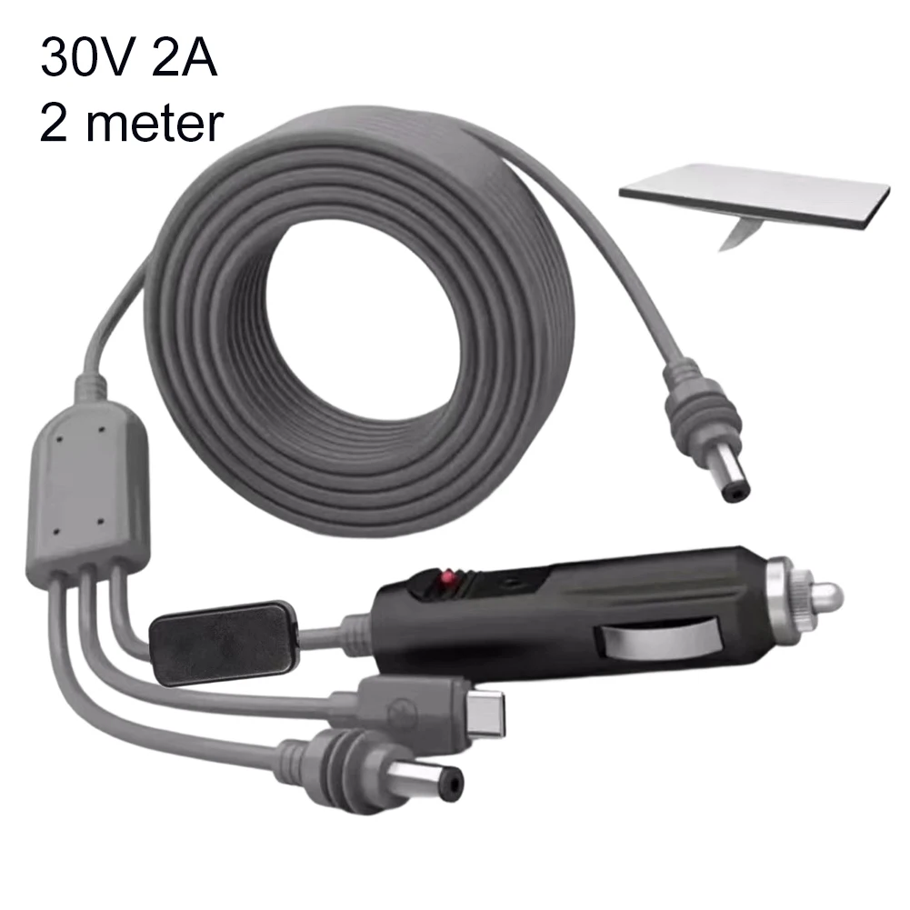 For Starlink For Mini 3-in-1 Dual USB Car Power Cable PD USB-C Adapter 30V-2A 12V-20V DC To Type-C/DC Boost Car Charger Cable
