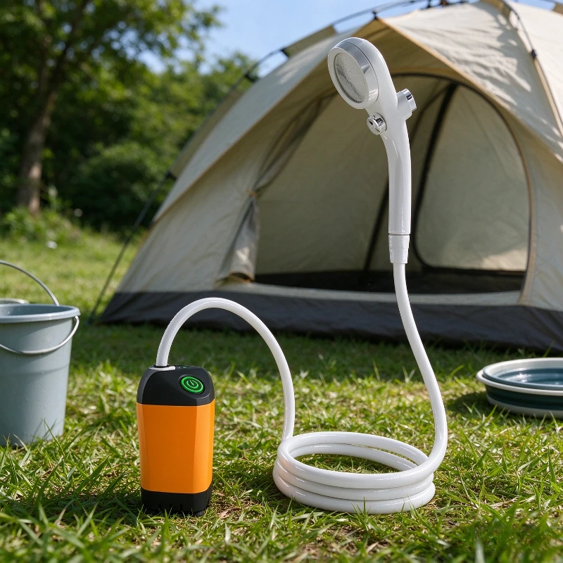 Portable Outdoor Electric Shower, Simple Field Bathing Device for Construction Site Dormitory,Rural Household Shower for Camping