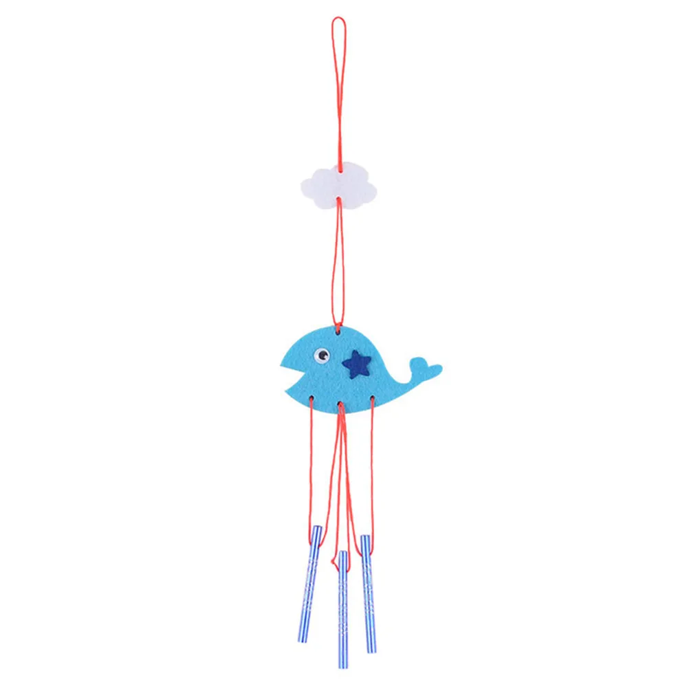 

8Pcs Children DIY Wind Chime Pendant Cartoon Design Durable Materials Hands-on Creativity Wind Chime Crafts for Kids