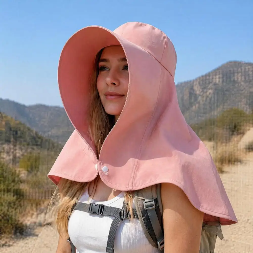 Sun Protection Hat for Women Sun Hat with Shawl Women’s Wide Brim Sun Hat with Neck Flap Uv Protection Fishing for Hiking