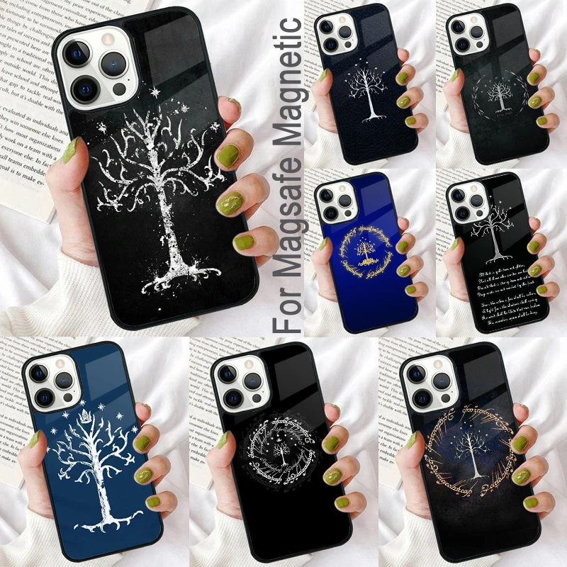 Tree Of Gondor Lotrs Magnetic Soft Phone Case for iPhone 16 Promax 15 Pro 13 14 Plus 11 12 Mini MagSafe Coque