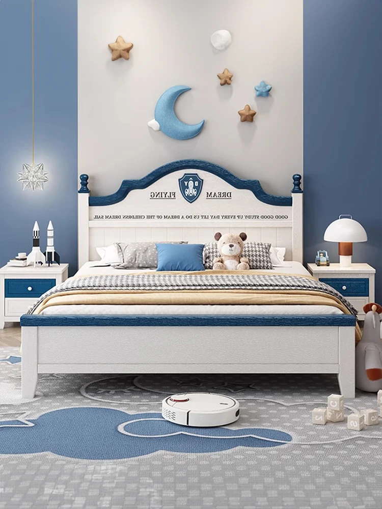 سرير أطفال من الخشب الصلب سرير الأميرة للفتيات 1.5 متر تخزين من الخشب الصلب للفتيات باللون الوردي #3