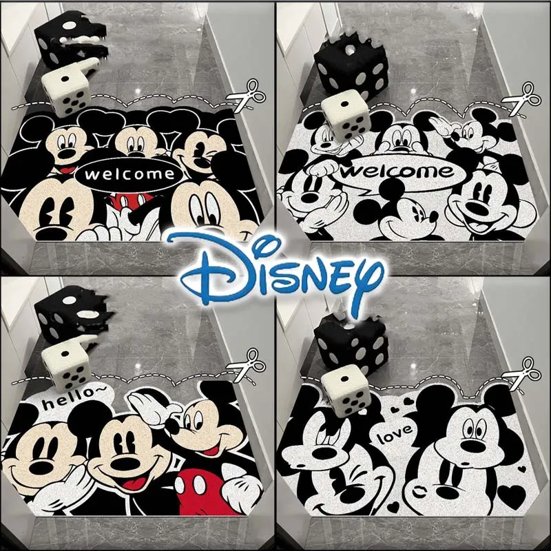 

Disney Mickey Mouse Super Absorbent Kitchen Floor Mat PVC Pad Anti-Slip Carpet Kitchen Mats Wipeable Wash Carpet Birthday Gifts