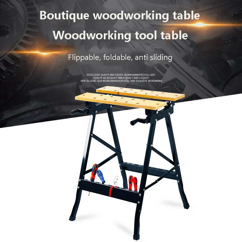 Imagem -02 - Multifuncional Woodworking Workbench Folding Table Saw Combinação Ferramenta Portátil Decorativa Casa