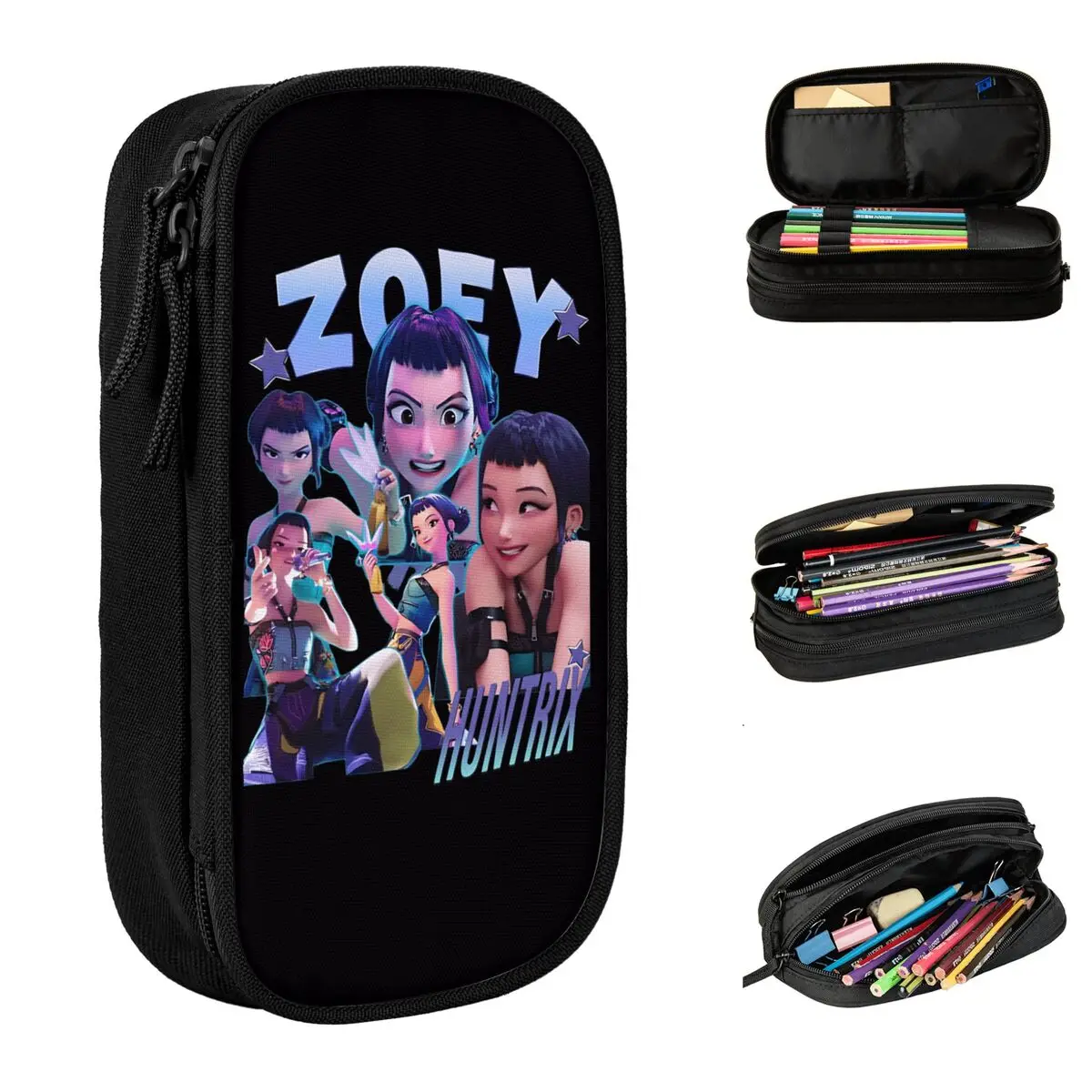 

Vintage Pencil Case Zoey Huntrix Kpop Demon Hunte Pencil Pouch School Pencil Cases Child Zipper Printed School Stationery