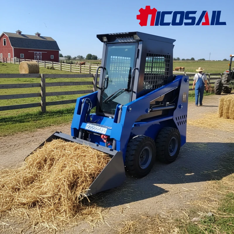 

High Maneuverability 4 Wheel Skid Steer Loader Perfect For Limited Space Job Site with Deposit
