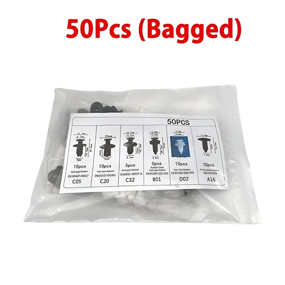 50/100 stücke Auto Fastener Clip Kit Fender Niet Clips Auto Körper Push Retainer Pin Niet Stoßstange Tür Trim Panel retainer Auto Clips