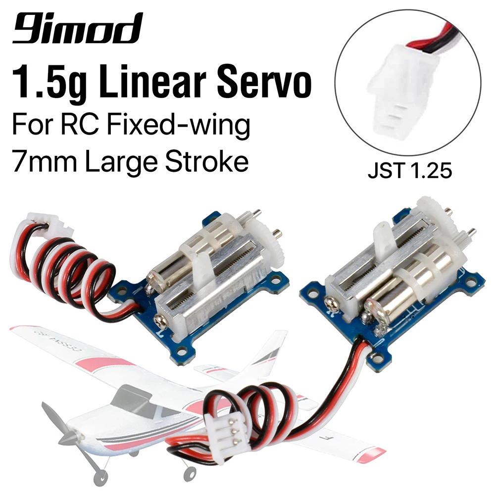 GS-1502 Micro Linear Servo JST Plug 1.5g/ 80g-cm Steering Gear 3.7-5V for RC Airplane Fixed-wing