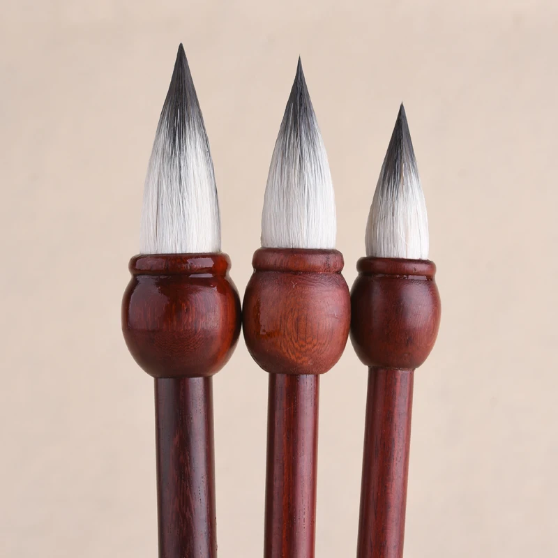 

Chinese Painting Brush Pen Woolen Purple Rabbit Hair Calligraphy Brush Chinese Flowers Birds Peony Painting Calligraphy Brushes