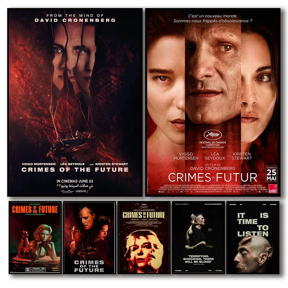 Crimes of the Future Poster Aesthetics Movie Tv Series Decoration Horror Film Canvas Painting For Wall Art Mural Home Room Decor