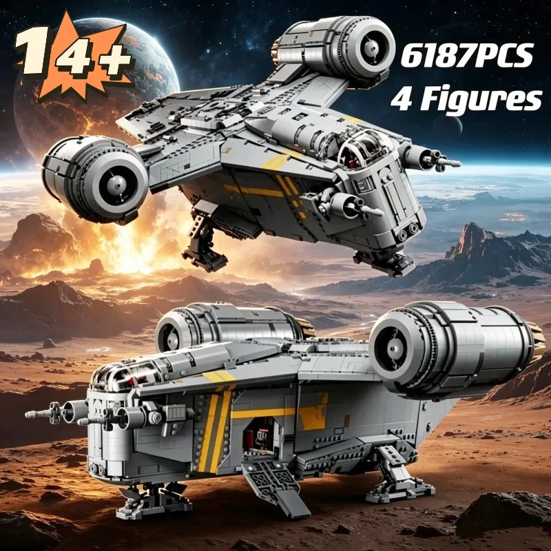 

6187PCS Sci-Fi Spaceship Building Blocks 75331 DIY Assembly Model Large Spacecraft Bricks Home Decor Creative Collection Gifts