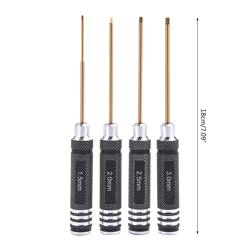 Lục Giác Lái Xe Bộ 4 Lục Giác Allen Bộ Tua Vít 1.5mm 2.0mm 2.5mm 3.0mm cho Chìa Khóa Dropshipping