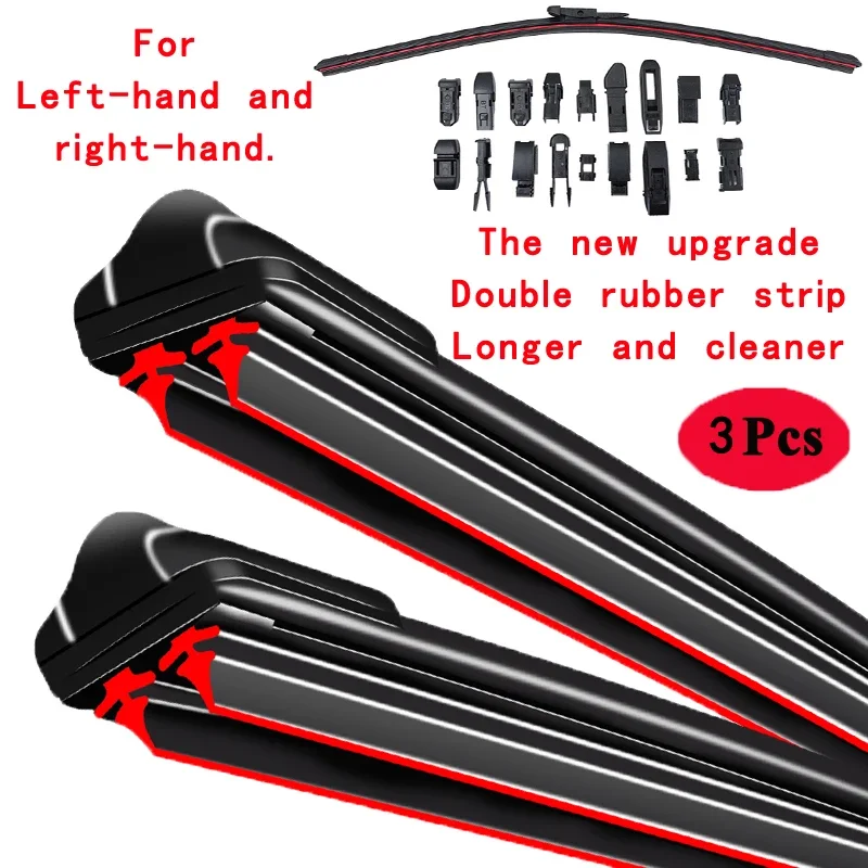 Car Wiper Front & Rear Wiper Blades Set Kit For Alfa Romeo 147 2000 - 2005 Windshield Windscreen Window Brushes 22"16"14" 2