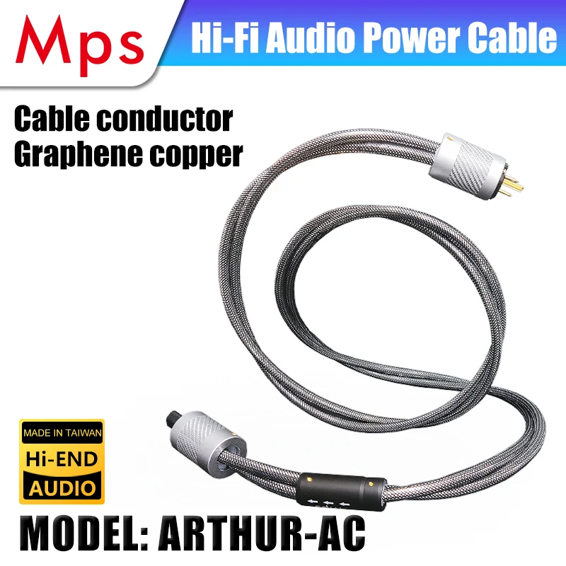 

HiFi MPS Audio Cable Arthur AC Graphene copper Audio Decoding Power Amplifier Fever Audio Power Cable American/British Standard